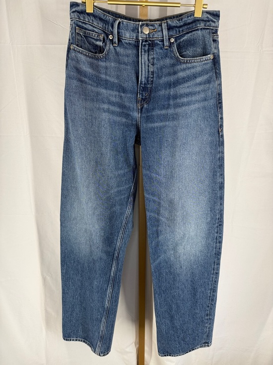 Good American Good Barrel Relaxed High Rise Wide Tapered Denim Jeans 4 27w/32L - Picture 8 of 17